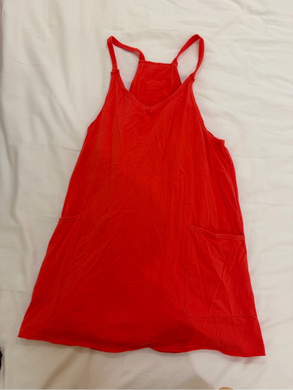 Red Racerback Dress with built in short